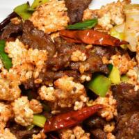 Beef W. Rice Crust 香香鍋巴牛 · Spicy