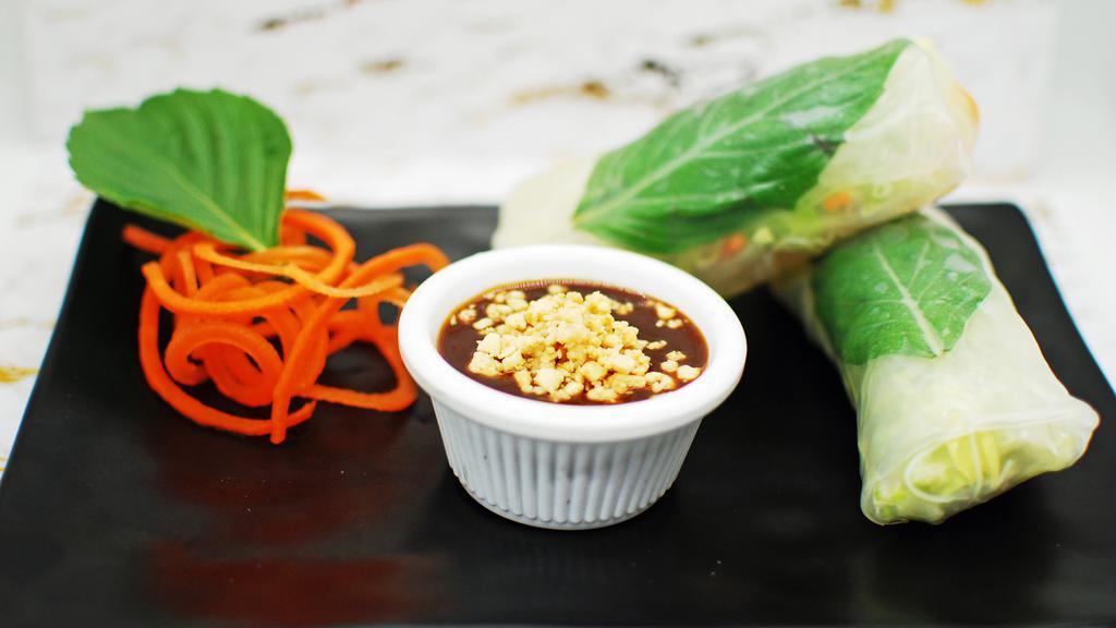 Fresh Summer Rolls · Lettuce, basil, mints & tofu with tamarind hoisin sauce.