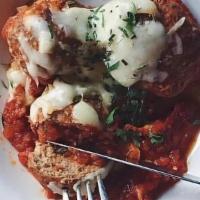 Appetizer Meatballs · Veal, pork, and beef; marinara, melted fontina and mozzarella
