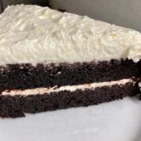 Chocolate Olive Oil Cake · Rich chocolate cake with whipped cream cheese and ricotta frosting. *Gluten-free