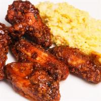 Bbq Wings · Served with one side.