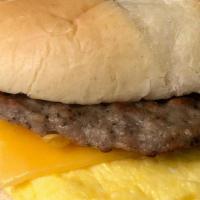 Beef Sausage, Egg, Cheese Roll · 