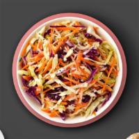Slay For Coleslaw · Shredded cabbage and carrots dressed in mayonnaise and apple cider vinegar.