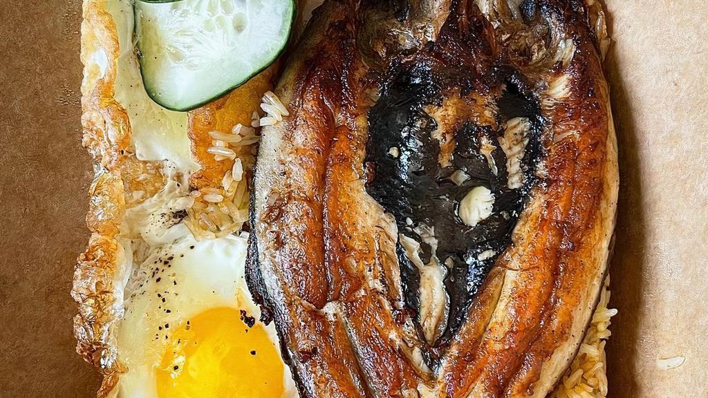Bangsilog · marinated boneless milkfish w/ fried rice and 2 sunny-side up eggs