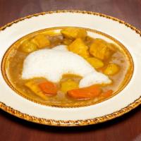 Walk On The Field · Flavorful chicken breast in mild curry sauce with potatoes and carrots; served on rice.