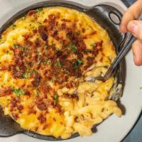Bacon Mac & Cheese · aged cheddar & gruyere cheese with bacon and a panko crust