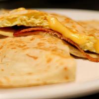 Ham, Egg, And American Cheese Crepe · 