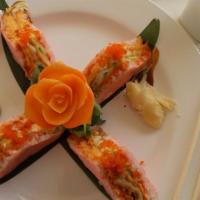 Sushi Lunch Special · 4 pcs of raw fish and California. Served with a green salad and miso soup.