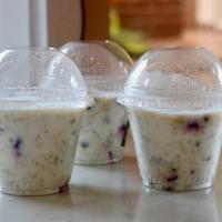 Parfait - Yogurt & Quinoa · Quinoa, non-fat yogurt, currants and almonds.