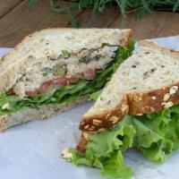 #7 Sandwich - Tuna Salad · Tuna salad with capers, dill, red onion, celery, homemade mayo, lettuce, tomato, light multi...