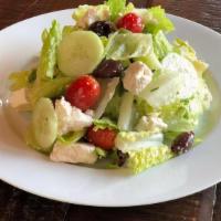Ps - Greek Salad · feta cheese, lettuce, cucumbers, cherry tomatoes, olives & red wine vinaigrette.