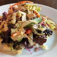 Ps - Asian Chicken Salad · Napa cabbage, red cabbage, peppers, sesame seeds, carrots, peanut dressing.