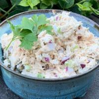 Tuna Salad Side · American pole caught tuna, capers, red onion, dill, celery, homemade mayo, salt & pepper