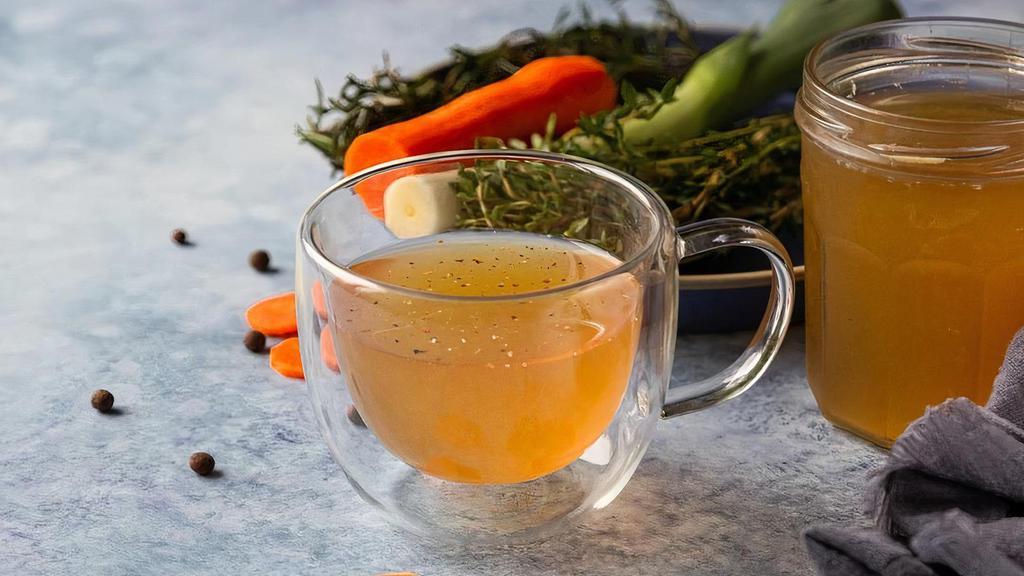 Bone Broth Qt · Boost Your Immune System!. Nutrients & mineral dense, easily absorbed, contains amino acids, collagen, proline, glicyne & glutamine. Reduces joint & respiratory inflammation, promotes probioticbalance. Improves brain function.. Beef, duck & chicken bones, celery, carrots, onions, salt