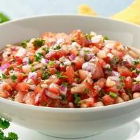 Tomato Salsa (1/2 Pint) · Tomatoes, red onion, cilantro, olive oil, lime juice, salt & pepper.