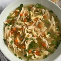 Soup - Chicken Noodle - Quart · Chicken, broth, carrots, onions, celery, chicken and egg noodle salt