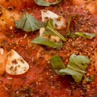 Marinara: V · Tomato, garlic and fresh basil. / Slice not available