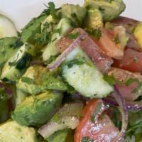 Avocado Salad · Avocado, lettuce, tomatoes, cucumbers, onions.