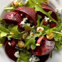Beet Salad · Beets, garlic, parsley, olive oil, vinegar, and spices.