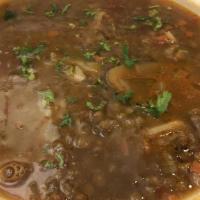 Lenticchie E Scarola Soup · Lentil and escarole soup.