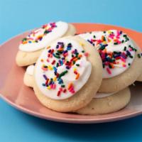 Rainbow Cookies · Three layered rainbow cookies.
