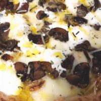Truffle Pizza · Fior di latte, mushrooms, ricotta, truffle oil and rosemary.
