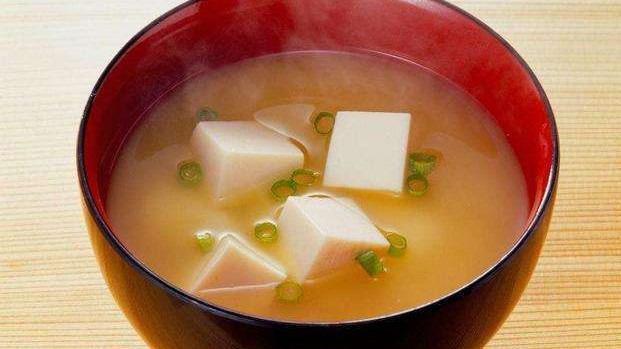 Miso Soup · Soybean soup with scallion, tofu, & seaweed.