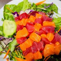 Island Sashimi Salad · tuna,salmon, spring mix with yuzu dressing