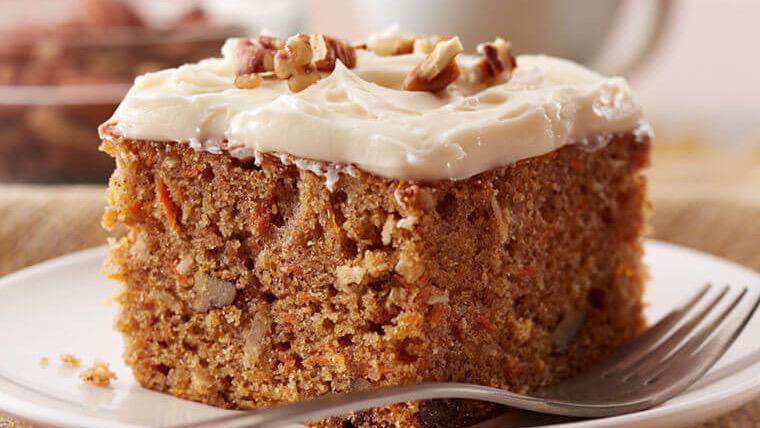 Carrot Cake  · (Cream Cheese Frosting)
For 9