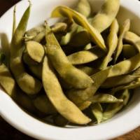 Steamed Edamame · Pan-fried in steamed topped with Salt.