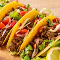 Tacos · All the meats have been marinated for 24 hours and then slow cooked for 6 hours with cilantr...