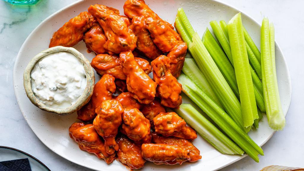 Buffalo Wings · celery carrot and Blue cheese.