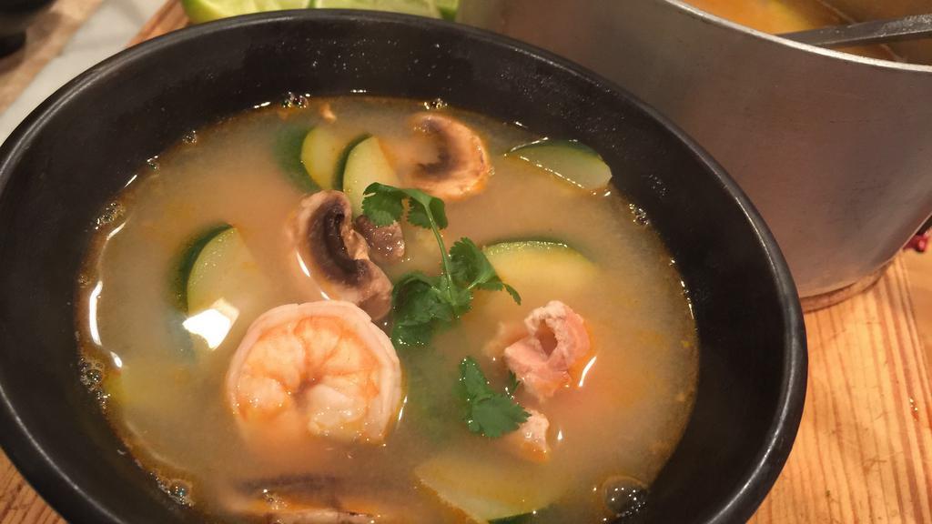 Miso Seafood Soup · Assorted seafood with vegetable in ramen base soup.