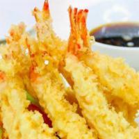 Shrimp Tempura (Dinner) · Deep fried shrimp and assorted vegetable cover with tempura batter.