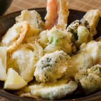 Vegetable Tempura · Deep fried assorted vegetable cover with tempura batter.