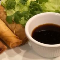 Vegetable Eggrolls · Vegetable egg rolls. Tofu with carrot and mushroom, wrapped and fried in crispy wonton roll....