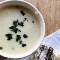New England Clam Chowder · Bowl of home made new england style clam chowder.