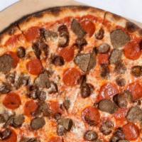 Meatlovers Pie · Alllll the meats.  Pepperoni, sausage and meatball.
