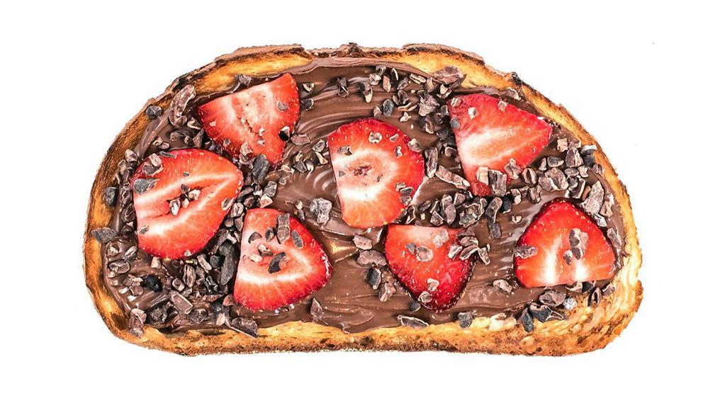 The Gigi · Toppings: Nutella, Strawberry, Cacao Nibs