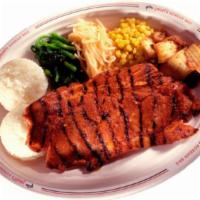 Spicy Bbq Pork Plate · Charbroiled in our special sauce.