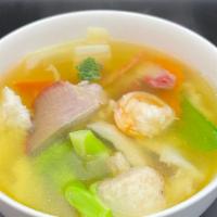 House Special Soup · Chicken, pork and shrimp with mix vegetables in soup.