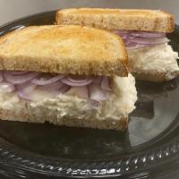 Whitefish Salad Sandwich · Mild flavored fish sandwich.