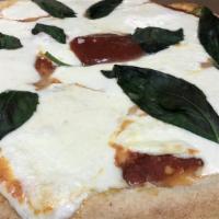 Margarita Pizza (Small) · Tomato sauce, cheese, oregano.