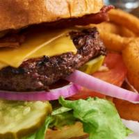 Bison Burger · Served with lettuce, tomatoes and onions on a brioche bun