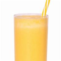 Early Sunrise Smoothie · Mango, banana, pineapple, and strawberries blended with fresh orange.