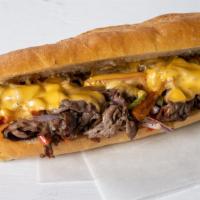 Philly Cheesesteak · Hot Roasted Beef, cheese, grilled peppers & onions.