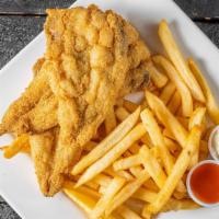 3 Pieces Fish & Chips · Three fish whiting.