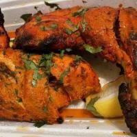 Tandoori Chicken · Gluten free. An all - time favorite preparation; chicken on the bone in a marinade of ginger...