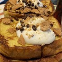 Stamford'S Big Breakfast · Pancakes or French Toast, Two Egs any Style, Two Sausage Links,. Two Strips of Bacon and One...