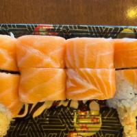 Banzai Roll(8Pcs) · shrimp tempura inside, salmon & eel sauce, spicy mayo on top